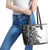 Funny Christmasquatch Camouflage of Snowflakes Leather Tote Bag - Wonder Print Shop