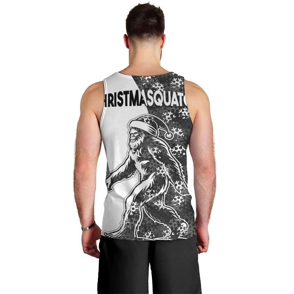 Funny Christmasquatch Camouflage of Snowflakes Men Tank Top - Wonder Print Shop