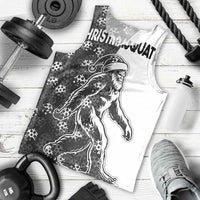 Funny Christmasquatch Camouflage of Snowflakes Men Tank Top - Wonder Print Shop