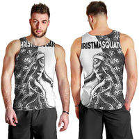 Funny Christmasquatch Camouflage of Snowflakes Men Tank Top - Wonder Print Shop