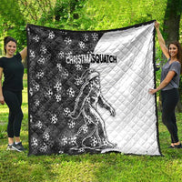 Funny Christmasquatch Camouflage of Snowflakes Quilt - Wonder Print Shop
