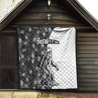 Funny Christmasquatch Camouflage of Snowflakes Quilt - Wonder Print Shop