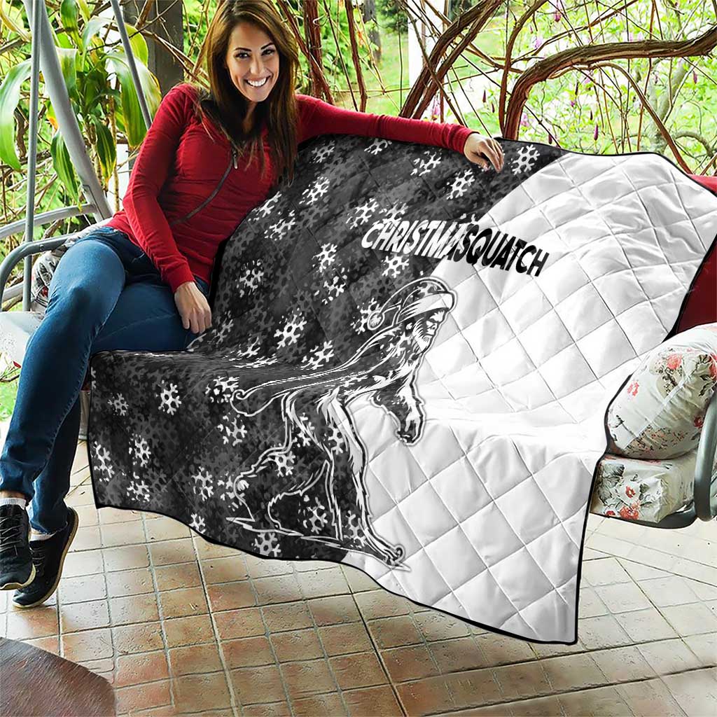 Funny Christmasquatch Camouflage of Snowflakes Quilt - Wonder Print Shop