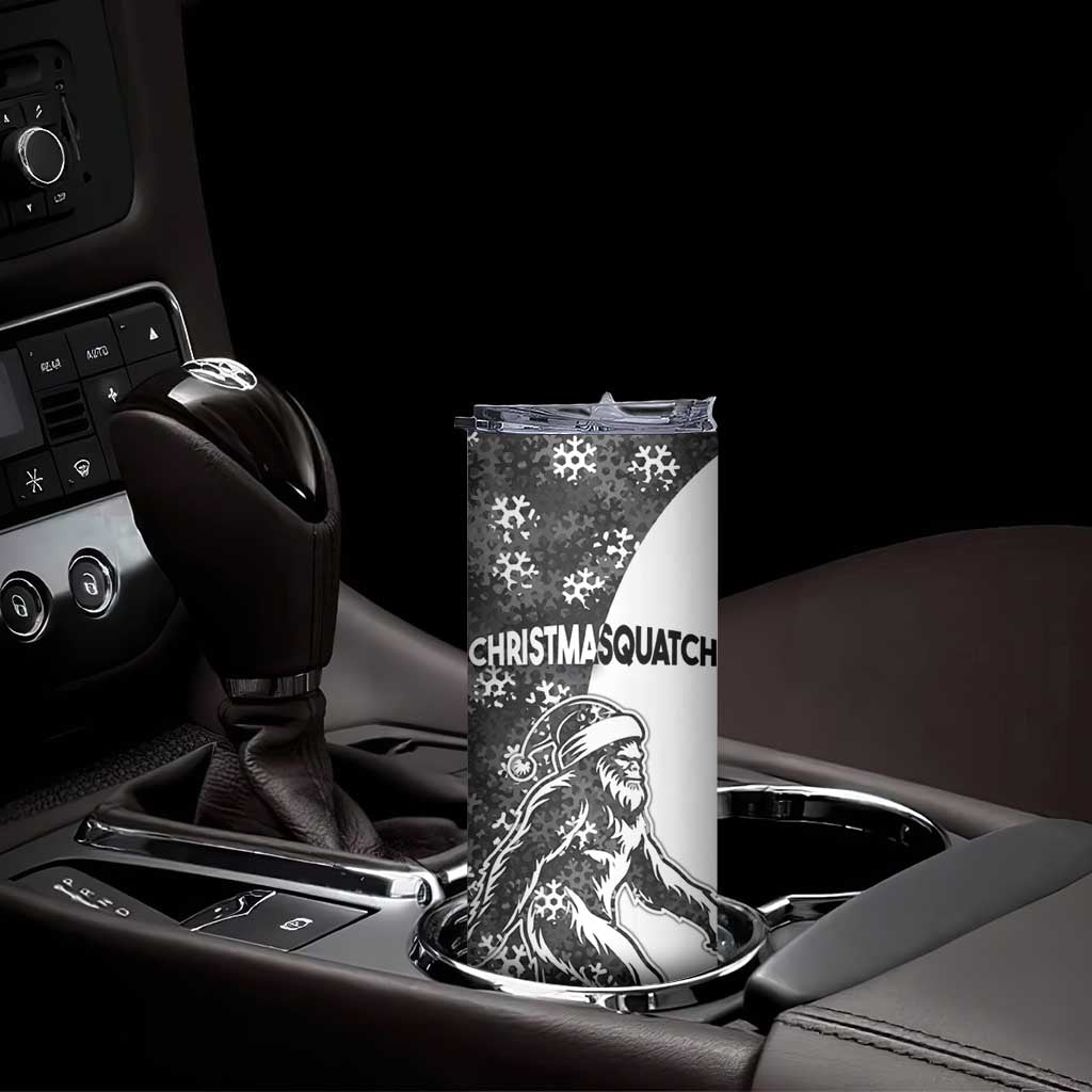 Funny Christmasquatch Camouflage of Snowflakes Skinny Tumbler - Wonder Print Shop