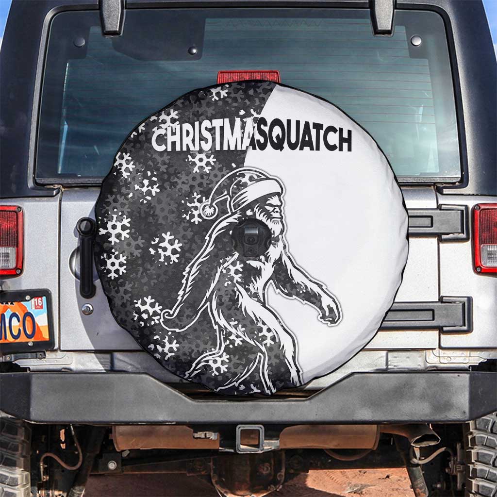 Funny Christmasquatch Camouflage of Snowflakes Spare Tire Cover - Wonder Print Shop