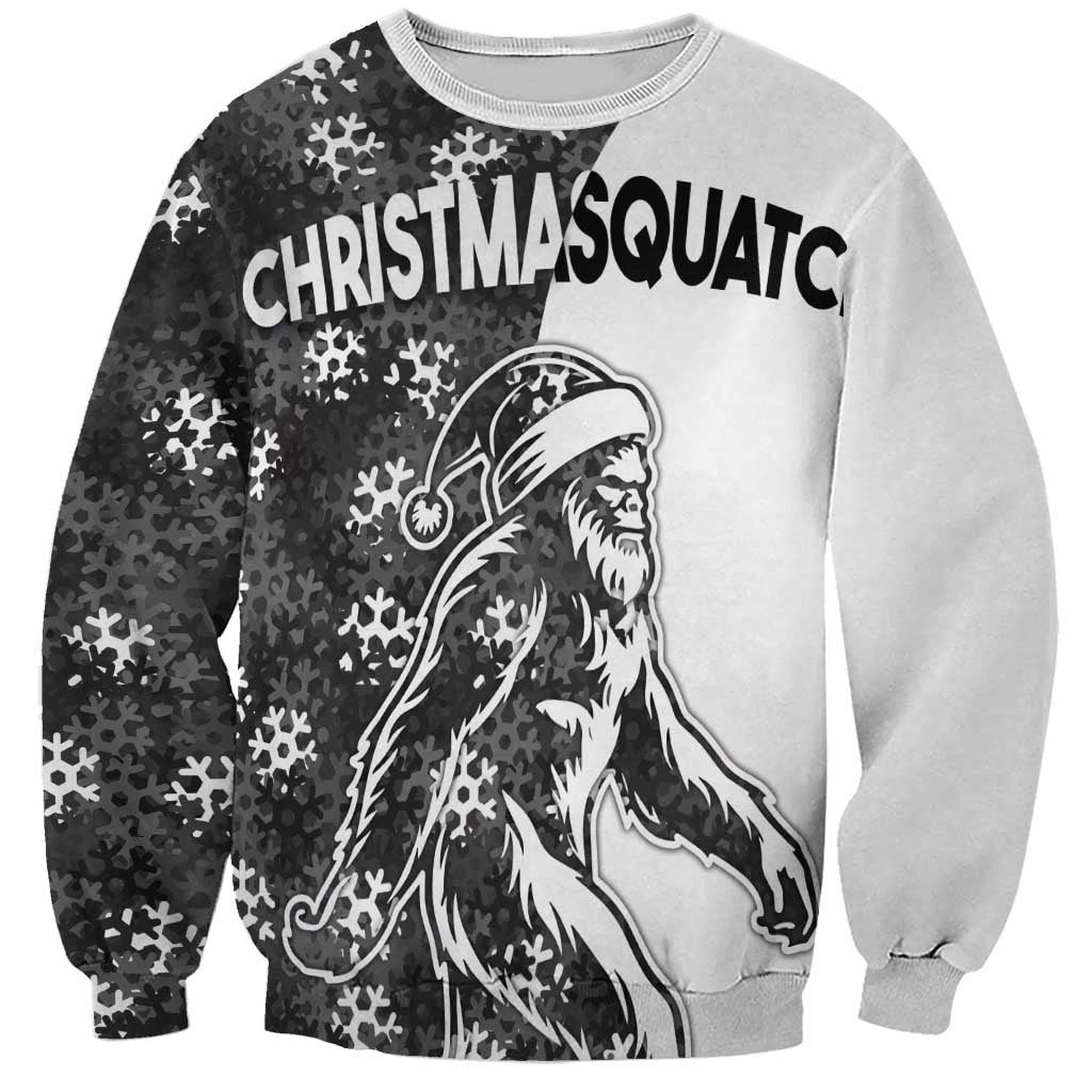 Funny Christmasquatch Camouflage of Snowflakes Sweatshirt - Wonder Print Shop