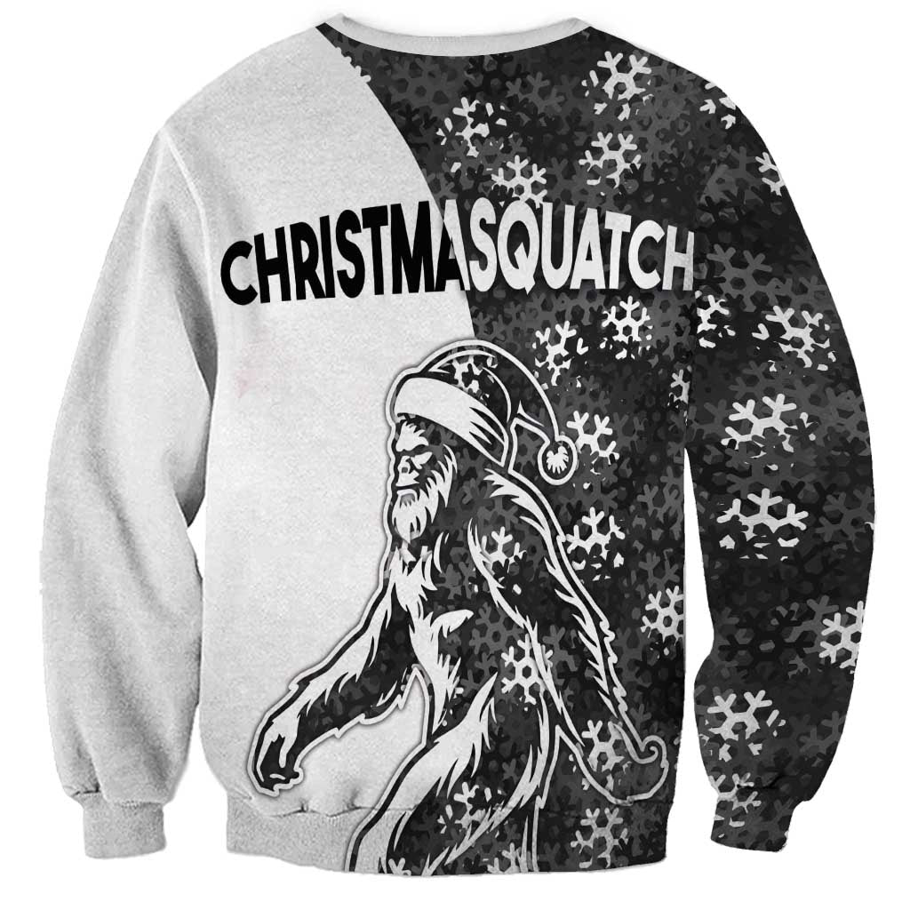 Funny Christmasquatch Camouflage of Snowflakes Sweatshirt - Wonder Print Shop