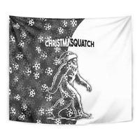 Funny Christmasquatch Camouflage of Snowflakes Tapestry - Wonder Print Shop