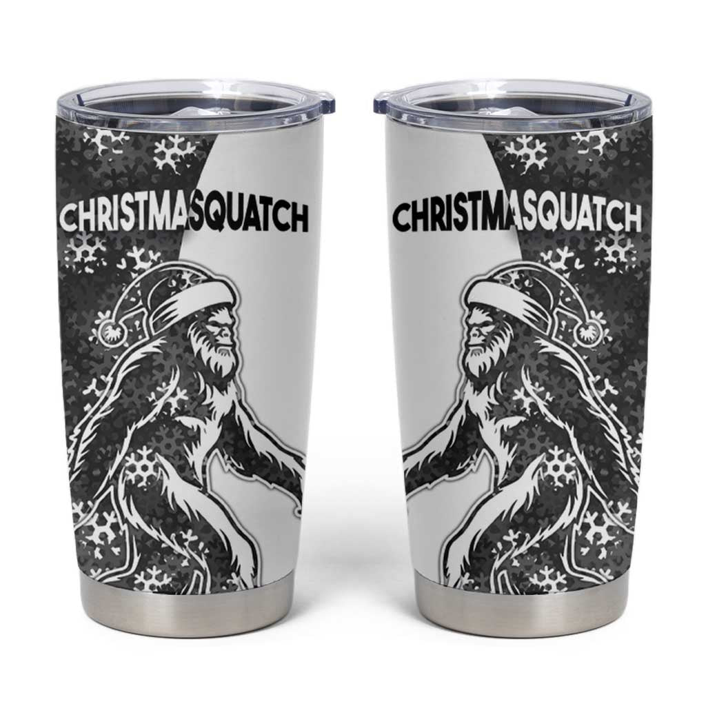 Funny Christmasquatch Camouflage of Snowflakes Tumbler Cup - Wonder Print Shop