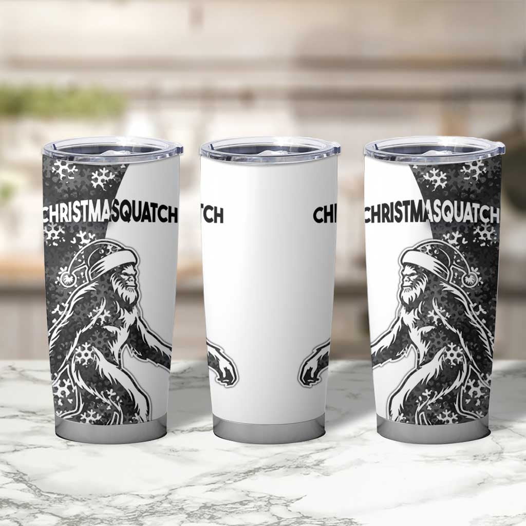 Funny Christmasquatch Camouflage of Snowflakes Tumbler Cup - Wonder Print Shop