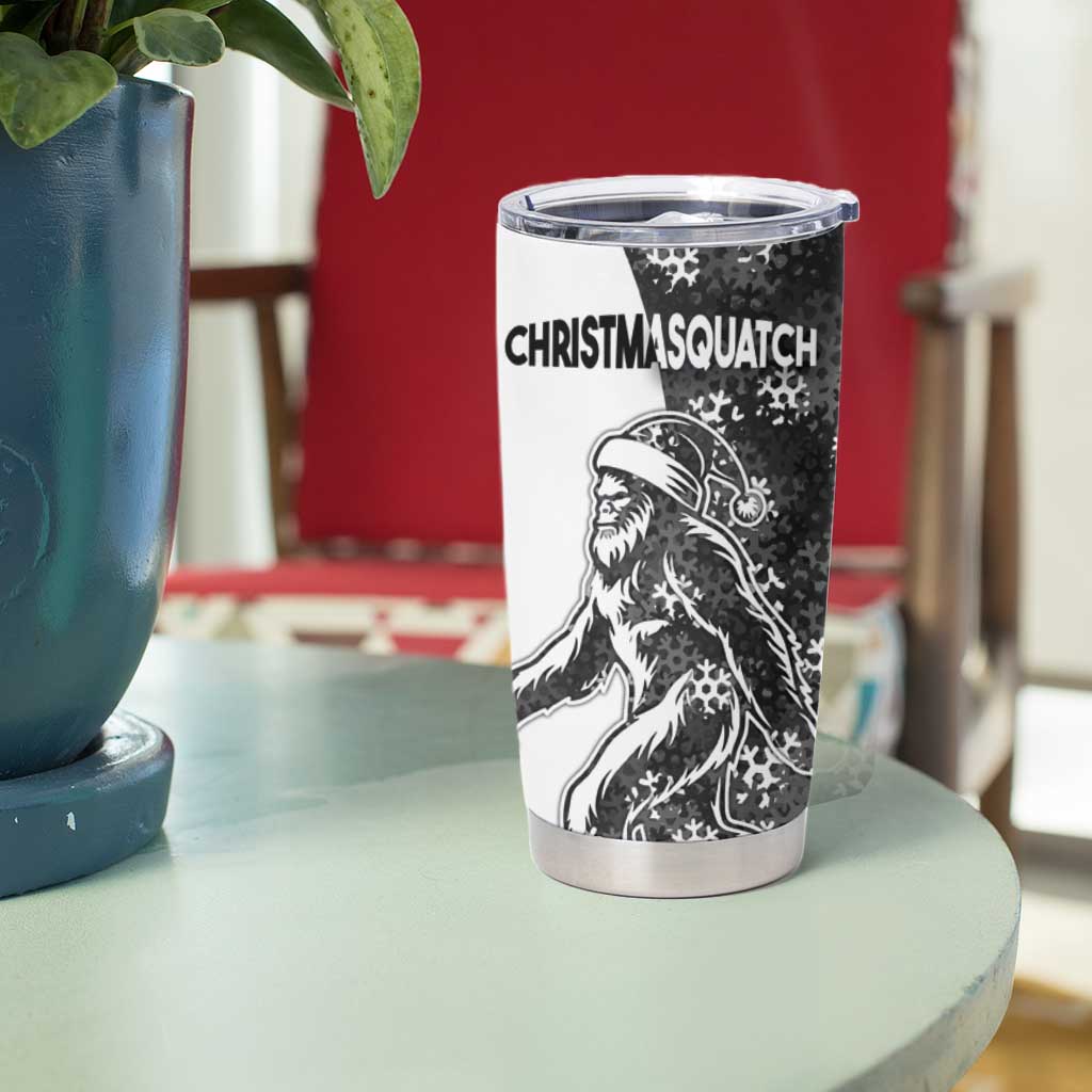 Funny Christmasquatch Camouflage of Snowflakes Tumbler Cup - Wonder Print Shop