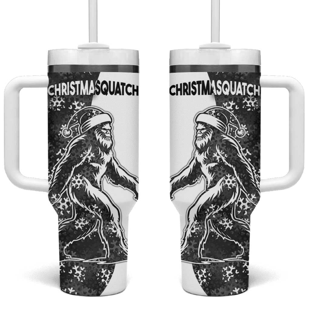 Funny Christmasquatch Camouflage of Snowflakes Tumbler With Handle - Wonder Print Shop