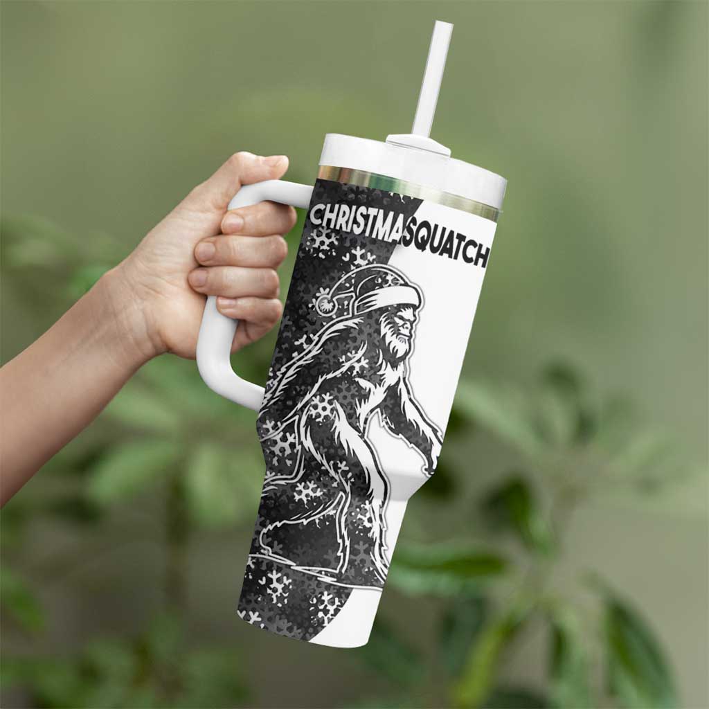 Funny Christmasquatch Camouflage of Snowflakes Tumbler With Handle - Wonder Print Shop
