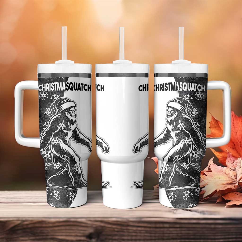 Funny Christmasquatch Camouflage of Snowflakes Tumbler With Handle - Wonder Print Shop