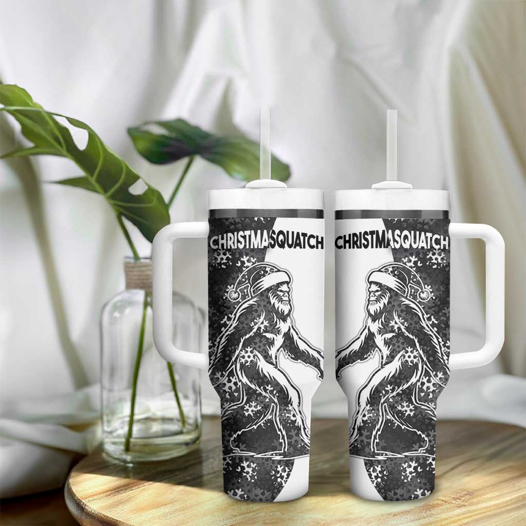 Funny Christmasquatch Camouflage of Snowflakes Tumbler With Handle - Wonder Print Shop