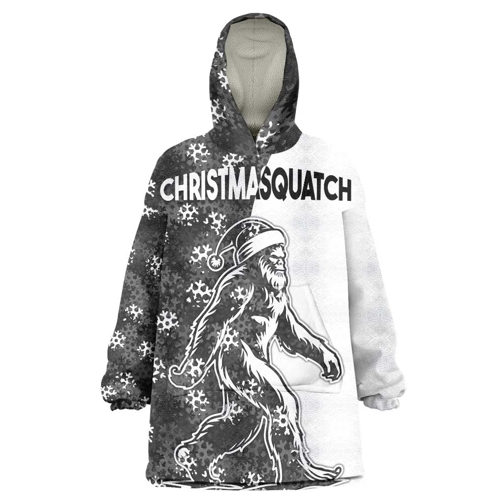 Funny Christmasquatch Camouflage of Snowflakes Wearable Blanket Hoodie - Wonder Print Shop