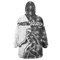Funny Christmasquatch Camouflage of Snowflakes Wearable Blanket Hoodie - Wonder Print Shop
