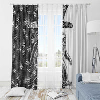 Funny Christmasquatch Camouflage of Snowflakes Window Curtain - Wonder Print Shop
