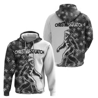 Funny Christmasquatch Camouflage of Snowflakes Zip Hoodie - Wonder Print Shop