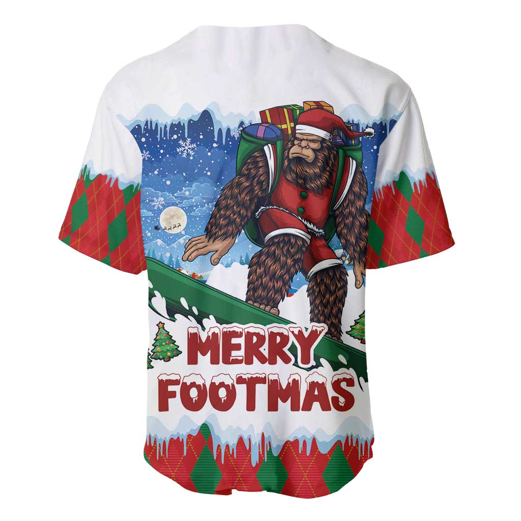 Christmas Bigfoot Ride Snowboard Baseball Jersey Merry Footmas Xmas Style - Wonder Print Shop