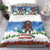 Christmas Bigfoot Ride Snowboard Bedding Set Merry Footmas Xmas Style - Wonder Print Shop