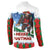 Christmas Bigfoot Ride Snowboard Button Sweatshirt Merry Footmas Xmas Style - Wonder Print Shop
