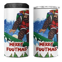 Christmas Bigfoot Ride Snowboard 4 in 1 Can Cooler Tumbler Merry Footmas Xmas Style - Wonder Print Shop