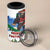 Christmas Bigfoot Ride Snowboard 4 in 1 Can Cooler Tumbler Merry Footmas Xmas Style - Wonder Print Shop