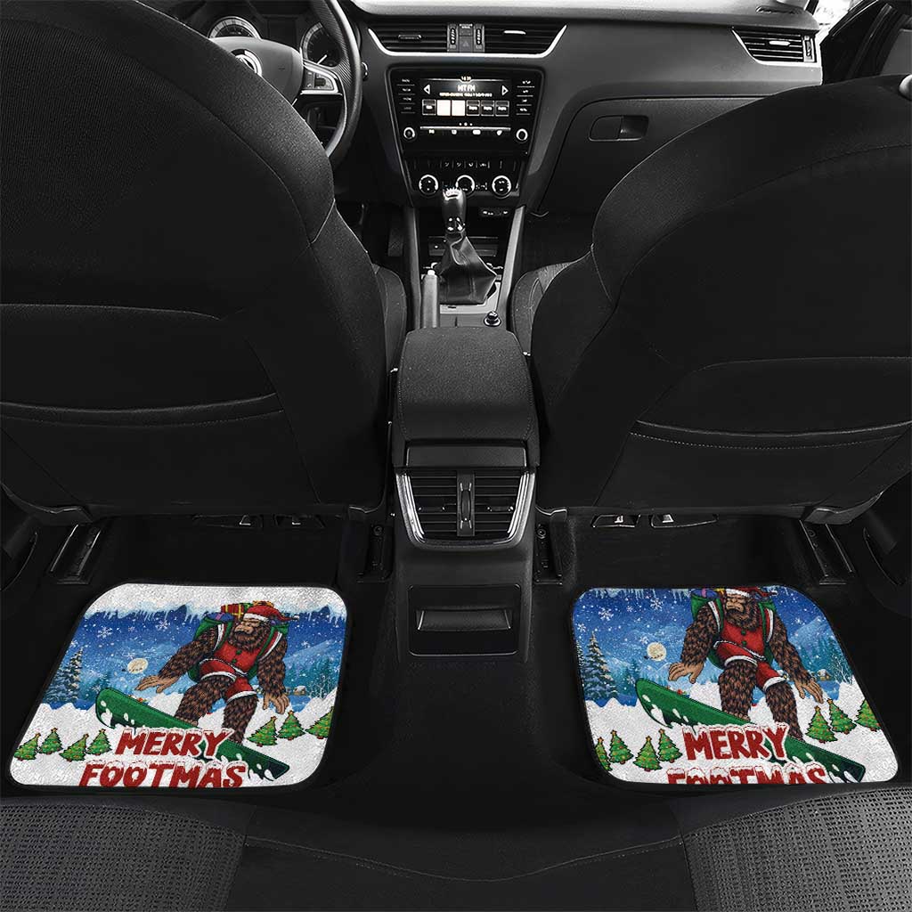 Christmas Bigfoot Ride Snowboard Car Mats Merry Footmas Xmas Style - Wonder Print Shop
