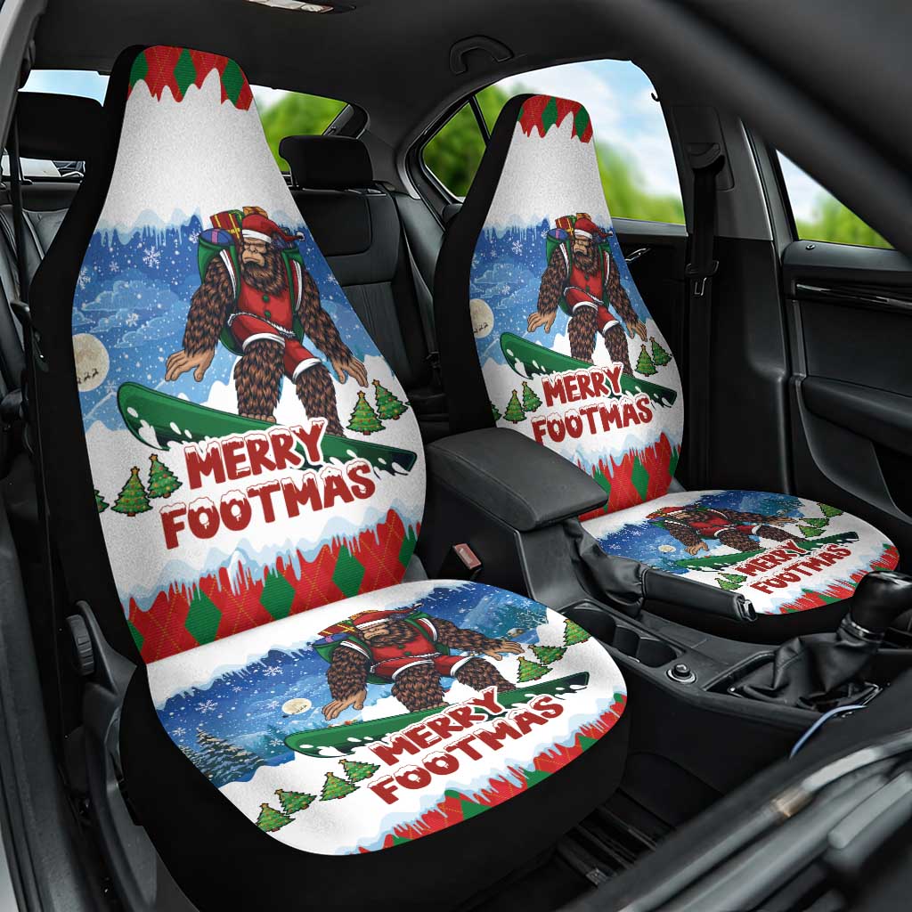 Christmas Bigfoot Ride Snowboard Car Seat Cover Merry Footmas Xmas Style - Wonder Print Shop