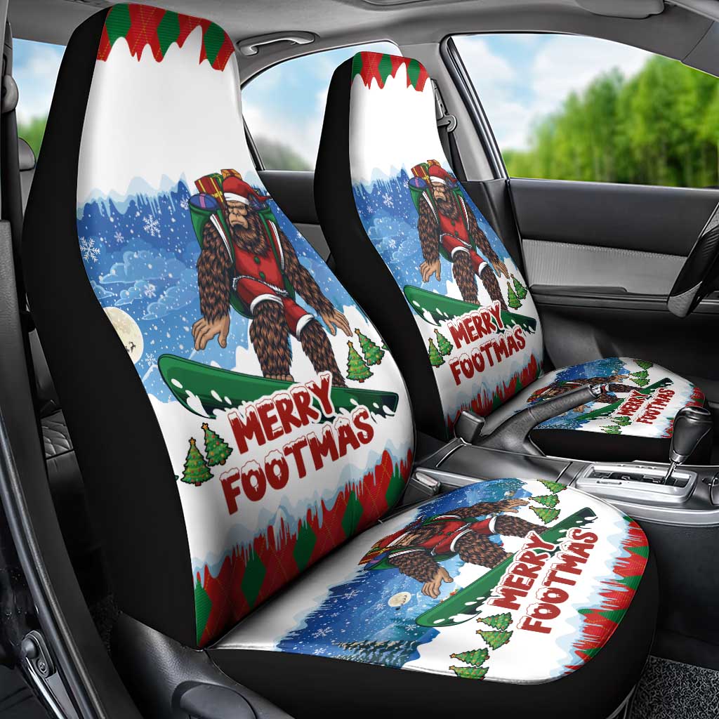 Christmas Bigfoot Ride Snowboard Car Seat Cover Merry Footmas Xmas Style - Wonder Print Shop