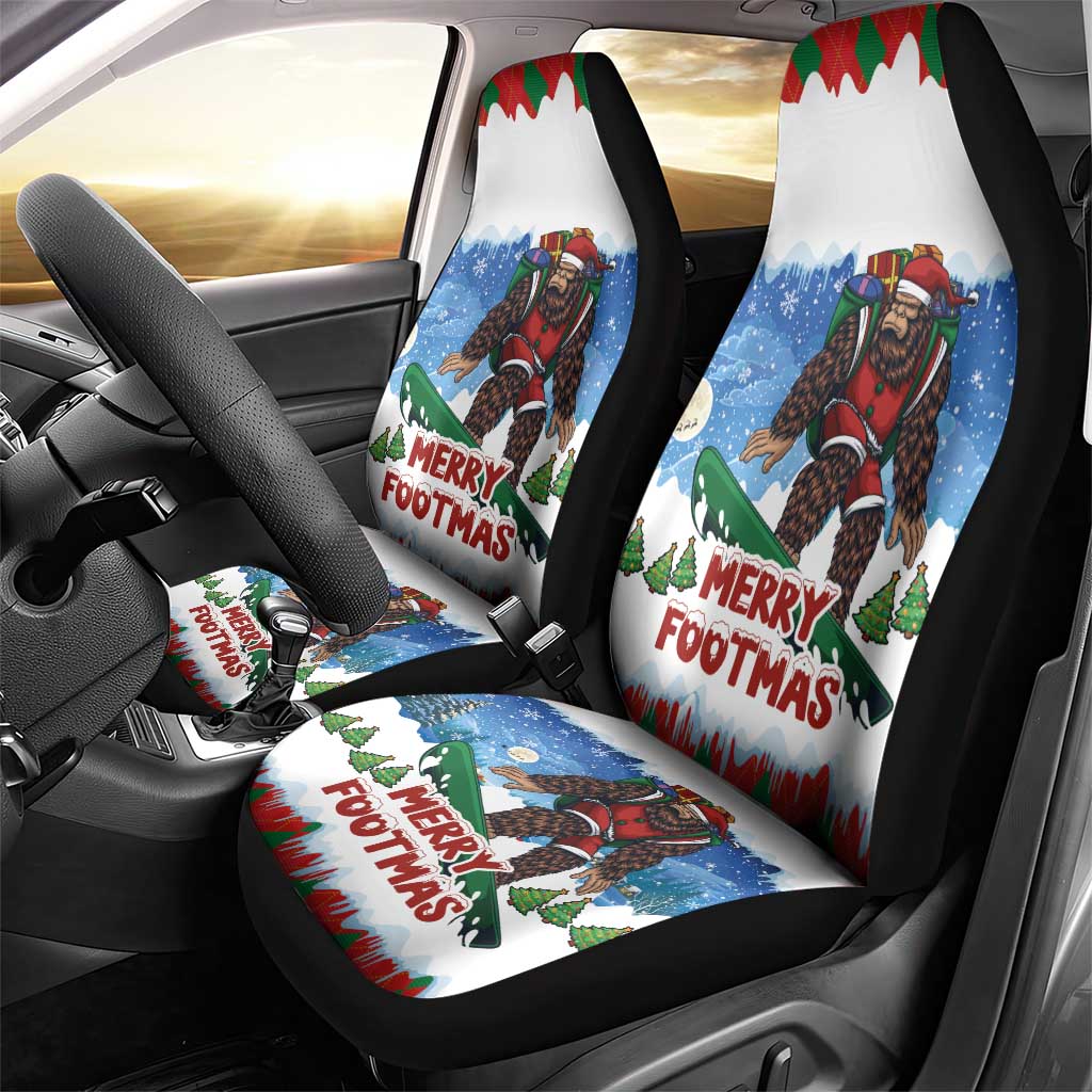 Christmas Bigfoot Ride Snowboard Car Seat Cover Merry Footmas Xmas Style - Wonder Print Shop