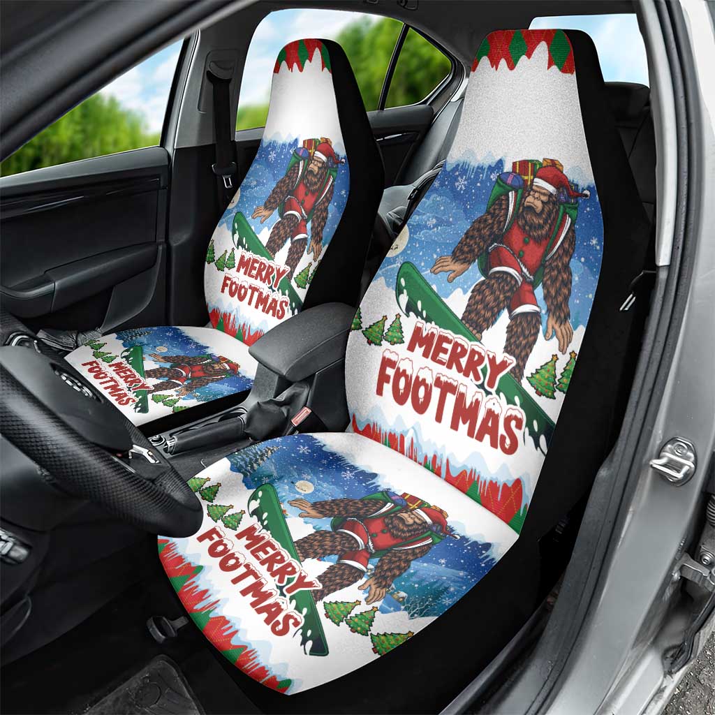Christmas Bigfoot Ride Snowboard Car Seat Cover Merry Footmas Xmas Style - Wonder Print Shop