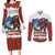 Christmas Bigfoot Ride Snowboard Couples Matching Long Sleeve Bodycon Dress and Long Sleeve Button Shirt Merry Footmas Xmas Style - Wonder Print Shop