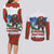 Christmas Bigfoot Ride Snowboard Couples Matching Long Sleeve Bodycon Dress and Long Sleeve Button Shirt Merry Footmas Xmas Style - Wonder Print Shop