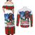 Christmas Bigfoot Ride Snowboard Couples Matching Off Shoulder Maxi Dress and Long Sleeve Button Shirt Merry Footmas Xmas Style - Wonder Print Shop