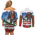 Christmas Bigfoot Ride Snowboard Couples Matching Off Shoulder Short Dress and Long Sleeve Button Shirt Merry Footmas Xmas Style - Wonder Print Shop