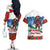 Christmas Bigfoot Ride Snowboard Couples Matching Off The Shoulder Long Sleeve Dress and Hawaiian Shirt Merry Footmas Xmas Style - Wonder Print Shop