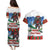 Christmas Bigfoot Ride Snowboard Couples Matching Puletasi and Hawaiian Shirt Merry Footmas Xmas Style - Wonder Print Shop