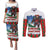 Christmas Bigfoot Ride Snowboard Couples Matching Puletasi and Long Sleeve Button Shirt Merry Footmas Xmas Style - Wonder Print Shop