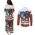 Christmas Bigfoot Ride Snowboard Couples Matching Puletasi and Long Sleeve Button Shirt Merry Footmas Xmas Style - Wonder Print Shop
