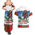 Christmas Bigfoot Ride Snowboard Couples Matching Summer Maxi Dress and Hawaiian Shirt Merry Footmas Xmas Style - Wonder Print Shop