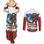 Christmas Bigfoot Ride Snowboard Couples Matching Summer Maxi Dress and Long Sleeve Button Shirt Merry Footmas Xmas Style - Wonder Print Shop