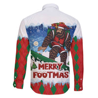 Christmas Bigfoot Ride Snowboard Family Matching Long Sleeve Bodycon Dress and Hawaiian Shirt Merry Footmas Xmas Style - Wonder Print Shop
