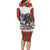Christmas Bigfoot Ride Snowboard Family Matching Long Sleeve Bodycon Dress and Hawaiian Shirt Merry Footmas Xmas Style - Wonder Print Shop