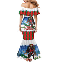 Christmas Bigfoot Ride Snowboard Family Matching Mermaid Dress and Hawaiian Shirt Merry Footmas Xmas Style - Wonder Print Shop