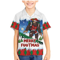Christmas Bigfoot Ride Snowboard Family Matching Mermaid Dress and Hawaiian Shirt Merry Footmas Xmas Style - Wonder Print Shop