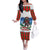 Christmas Bigfoot Ride Snowboard Family Matching Off The Shoulder Long Sleeve Dress and Hawaiian Shirt Merry Footmas Xmas Style - Wonder Print Shop
