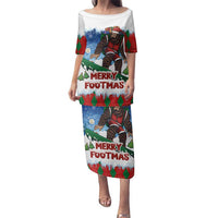 Christmas Bigfoot Ride Snowboard Family Matching Puletasi and Hawaiian Shirt Merry Footmas Xmas Style - Wonder Print Shop