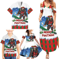 Christmas Bigfoot Ride Snowboard Family Matching Summer Maxi Dress and Hawaiian Shirt Merry Footmas Xmas Style - Wonder Print Shop